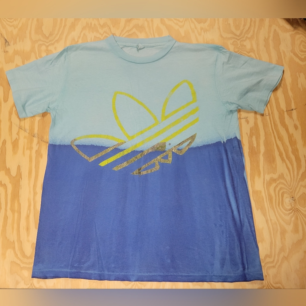 Vintage Adidas Trefoil Big Logo T Shirt Single Stitch